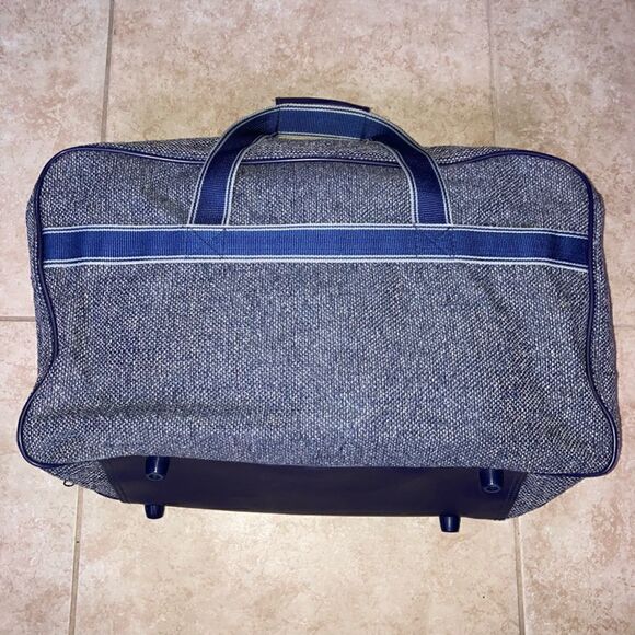 Pierre Cardin, Vintage Tweed Luggage Large Weekender Carry On Travel Bag Unisex - Picture 6 of 13